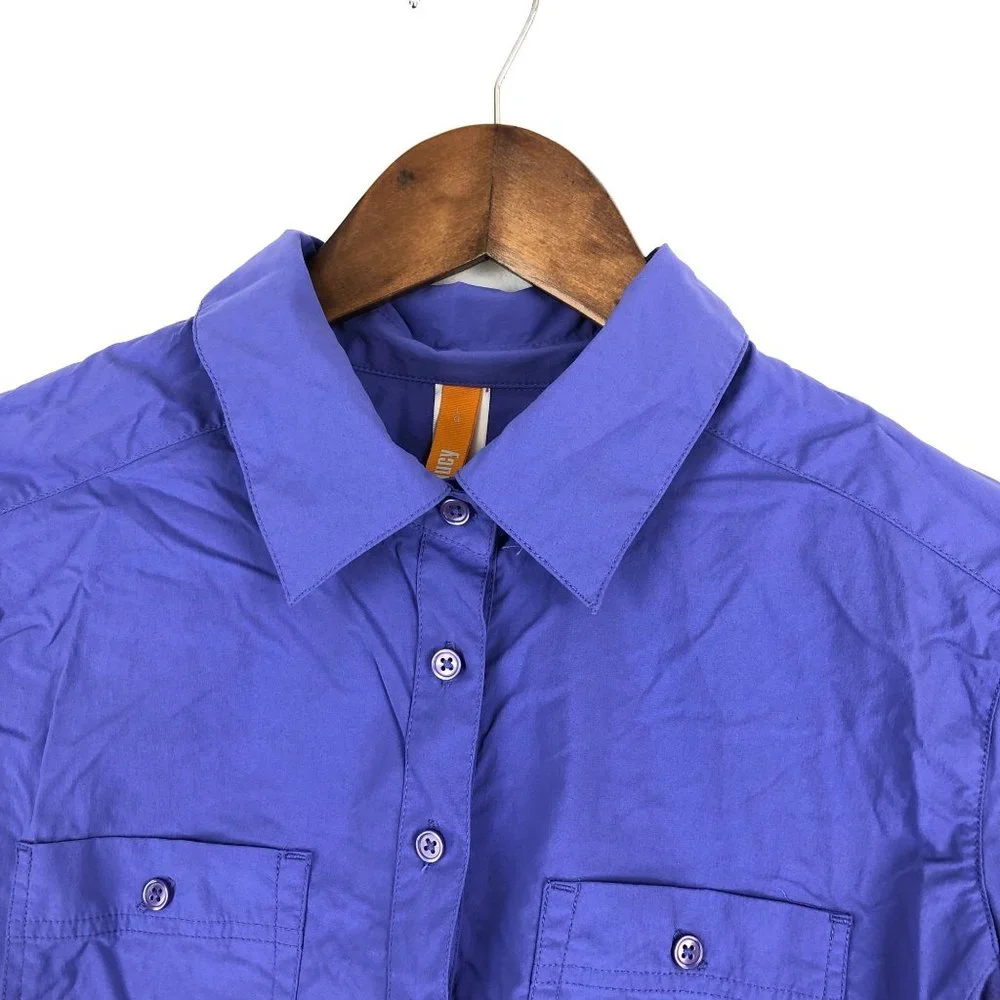Lucy Women's Size Large Purple Long Sleeve Button Down Shirt Collared - Picture 2 of 10